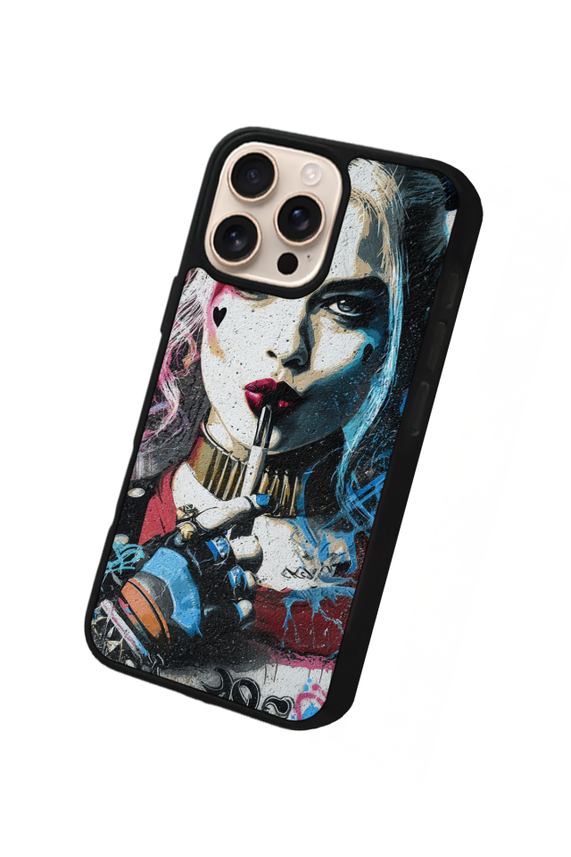 iPhone 15 Pro Uyumlu HarleyQueen Tasarımlı Glossy Premium Kılıf