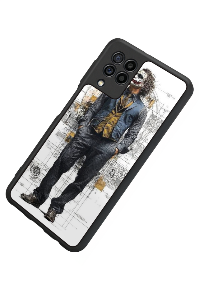 Samsung Galaxy M22 Uyumlu Joker Tasarımlı Glossy Premium Kılıf