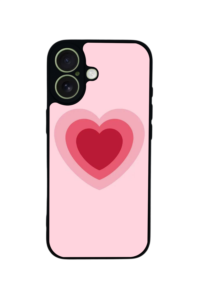 iPhone 17 Uyumlu Kalp Love Tasarımlı Glossy Premium Kılıf