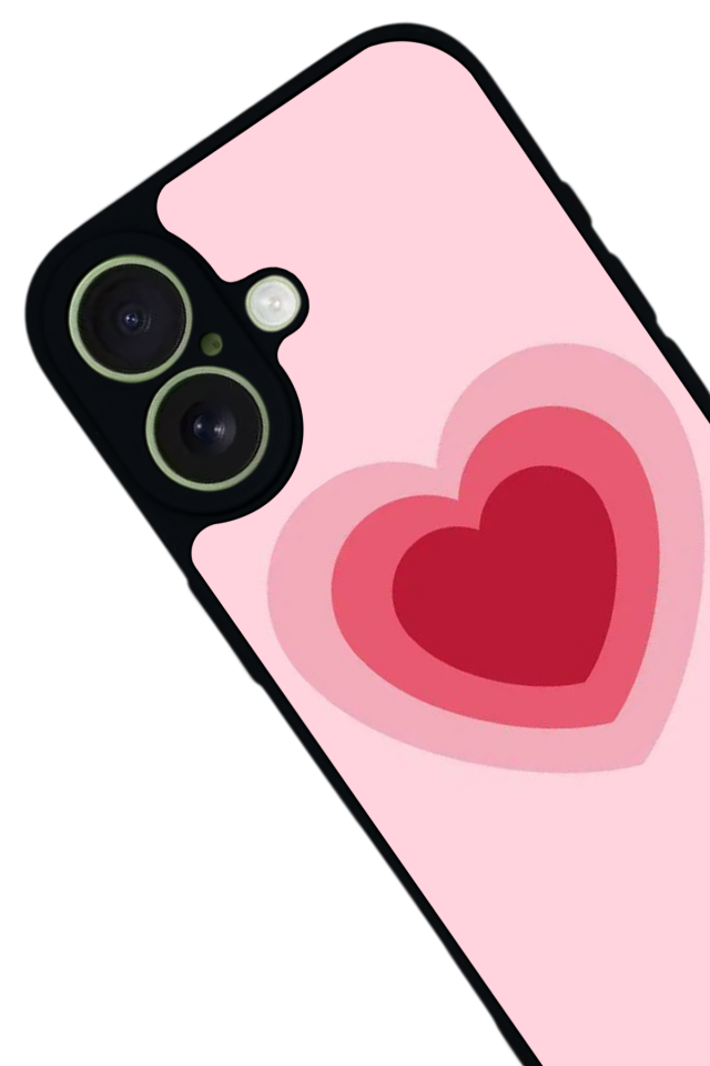 iPhone 17 Uyumlu Kalp Love Tasarımlı Glossy Premium Kılıf