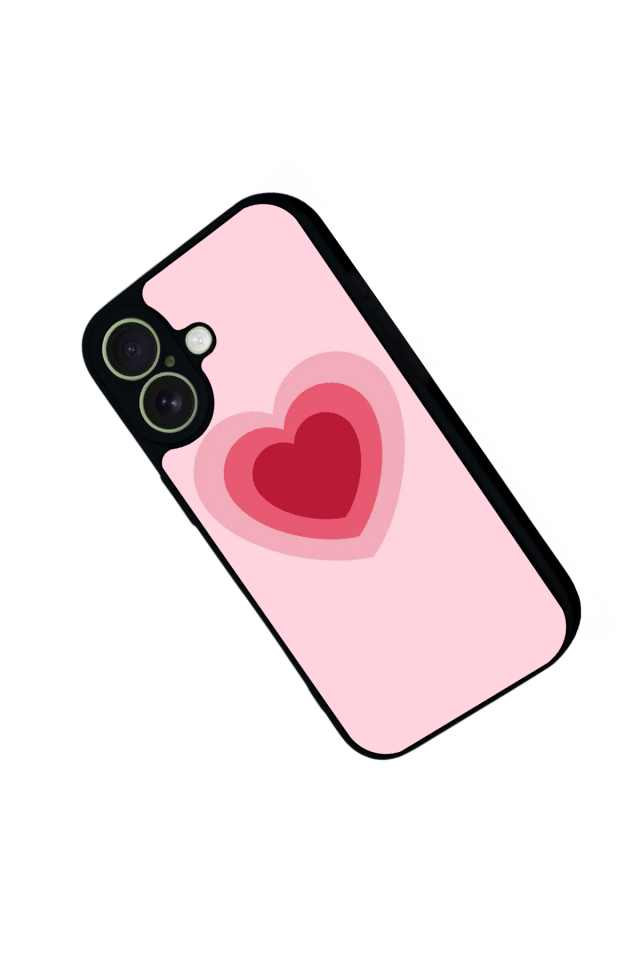 iPhone 17 Uyumlu Kalp Love Tasarımlı Glossy Premium Kılıf