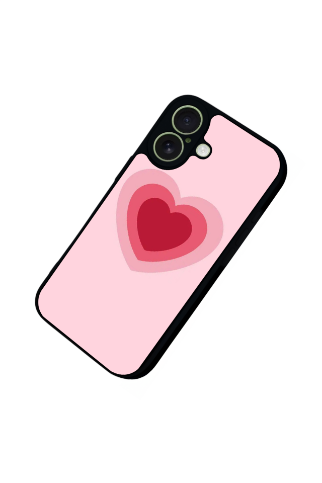 iPhone 17 Uyumlu Kalp Love Tasarımlı Glossy Premium Kılıf