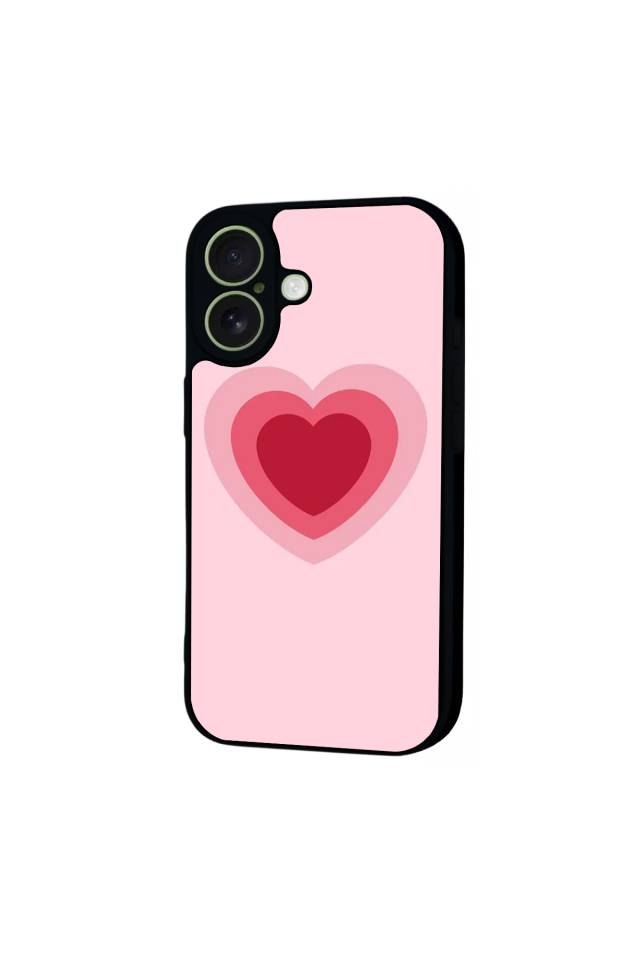 iPhone 17 Uyumlu Kalp Love Tasarımlı Glossy Premium Kılıf