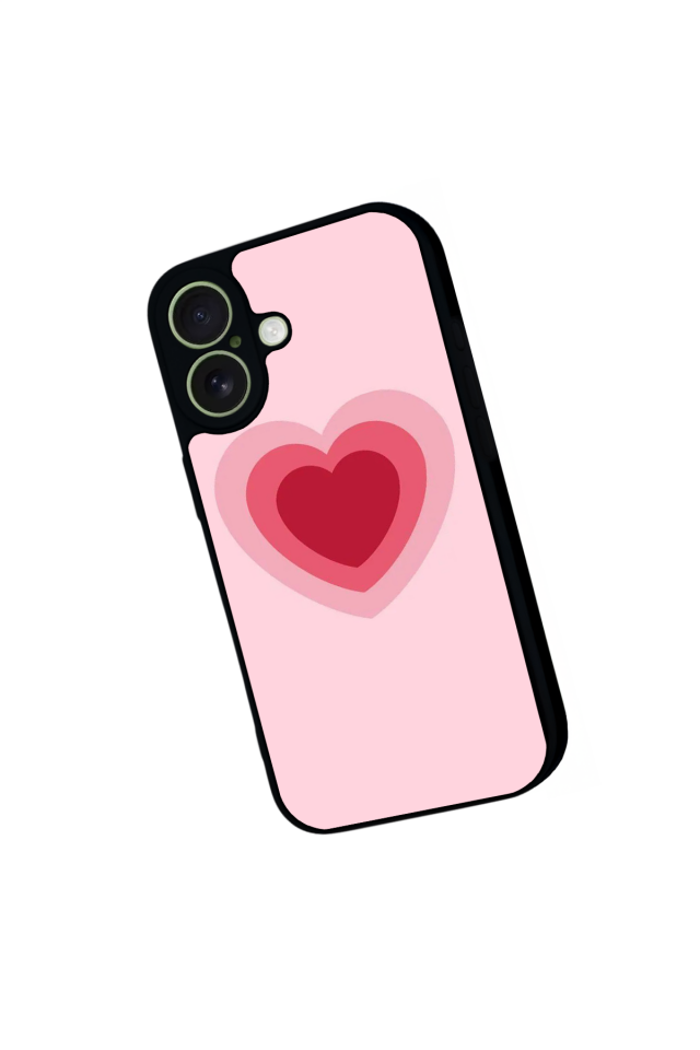 iPhone 17 Uyumlu Kalp Love Tasarımlı Glossy Premium Kılıf