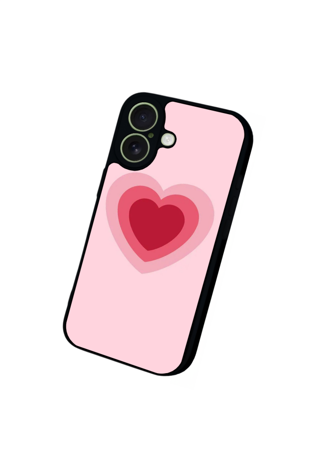 iPhone 17 Uyumlu Kalp Love Tasarımlı Glossy Premium Kılıf