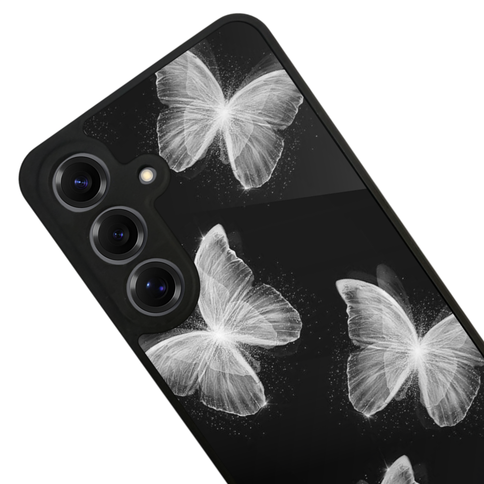 Samsung Galaxy S25 Uyumlu Kelebek Tasarımlı Glossy Premium Kılıf