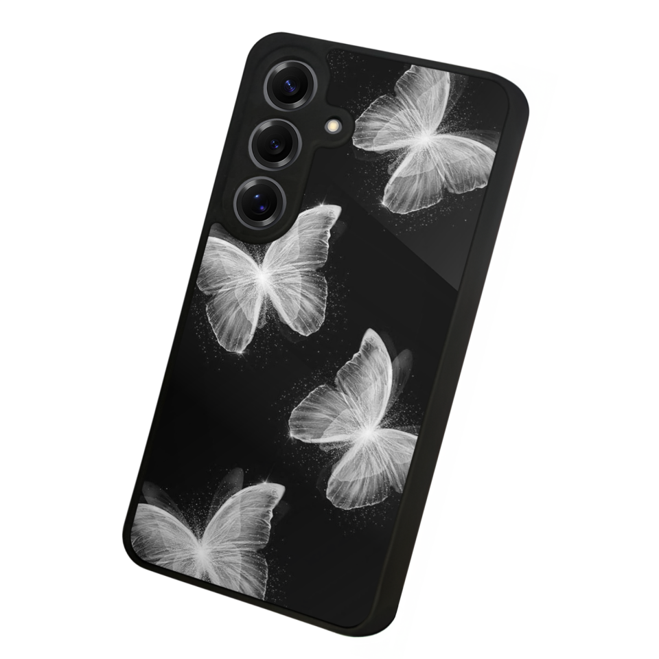 Samsung Galaxy S25 Uyumlu Kelebek Tasarımlı Glossy Premium Kılıf