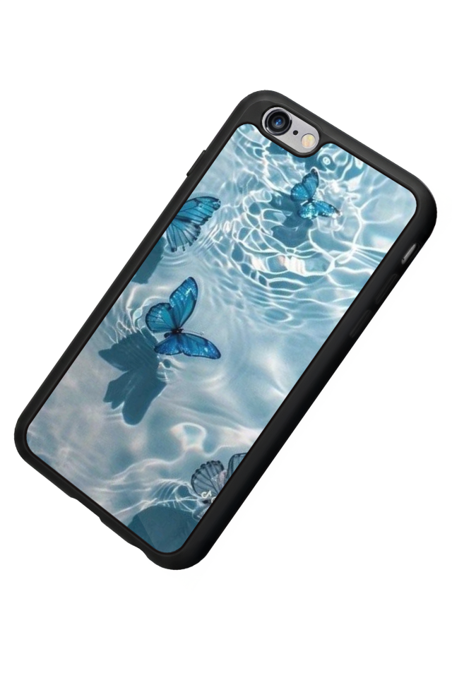 iPhone 6s Plus Uyumlu Kelebek Tasarımlı Glossy Premium Kılıf