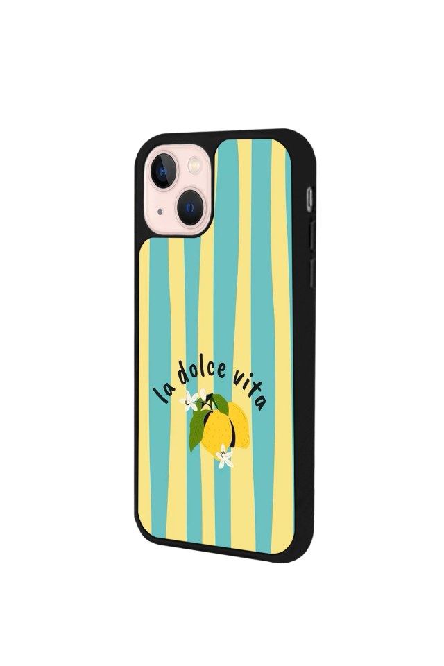 iPhone 15 Uyumlu Limon Tasarımlı Glossy Premium Kılıf