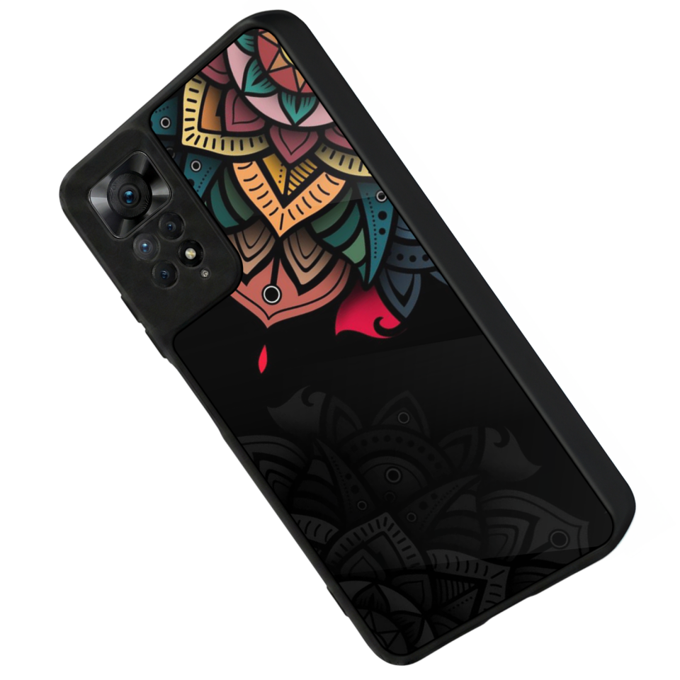 Xiaomi Redmi Note 12 Pro Uyumlu Mandala Tasarımlı Glossy Premium Kılıf