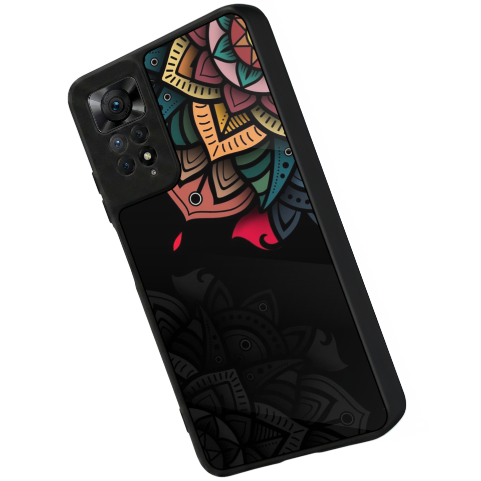 Xiaomi Redmi Note 12 Pro Uyumlu Mandala Tasarımlı Glossy Premium Kılıf