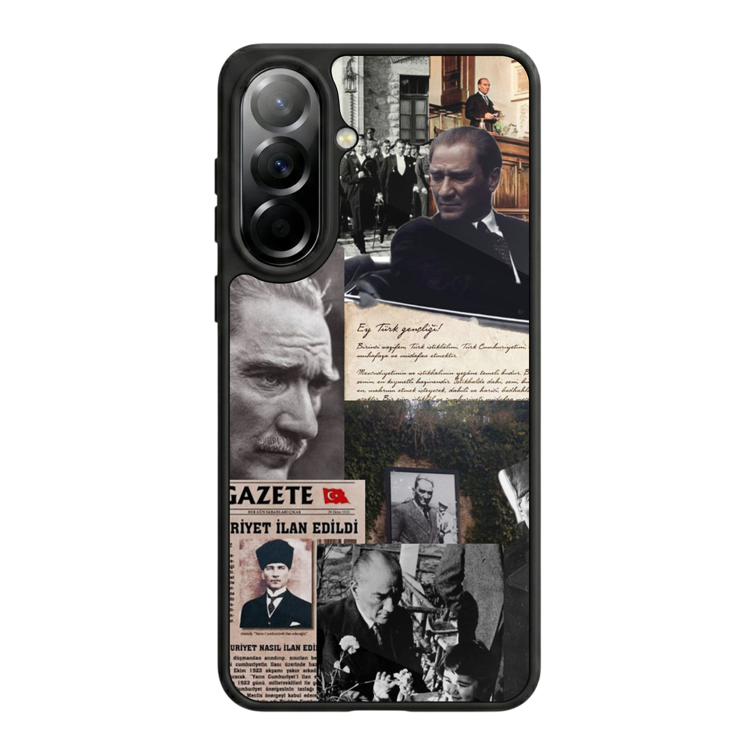 Samsung Galaxy A37 Uyumlu Mustafa Kemal Ataturk Tasarımlı Glossy Premium Kılıf