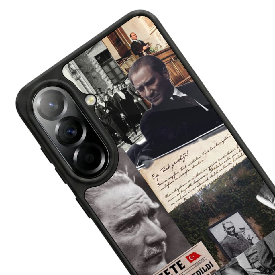 Samsung Galaxy A37 Uyumlu Mustafa Kemal Ataturk Tasarımlı Glossy Premium Kılıf