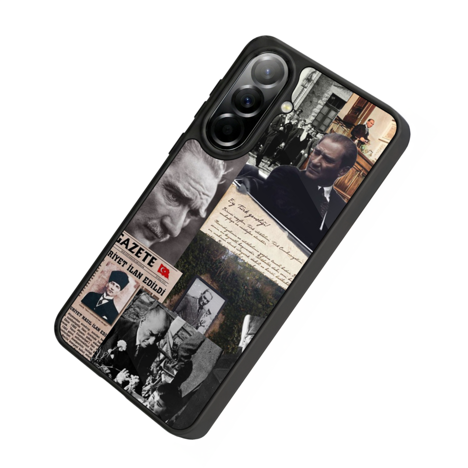 Samsung Galaxy A37 Uyumlu Mustafa Kemal Ataturk Tasarımlı Glossy Premium Kılıf