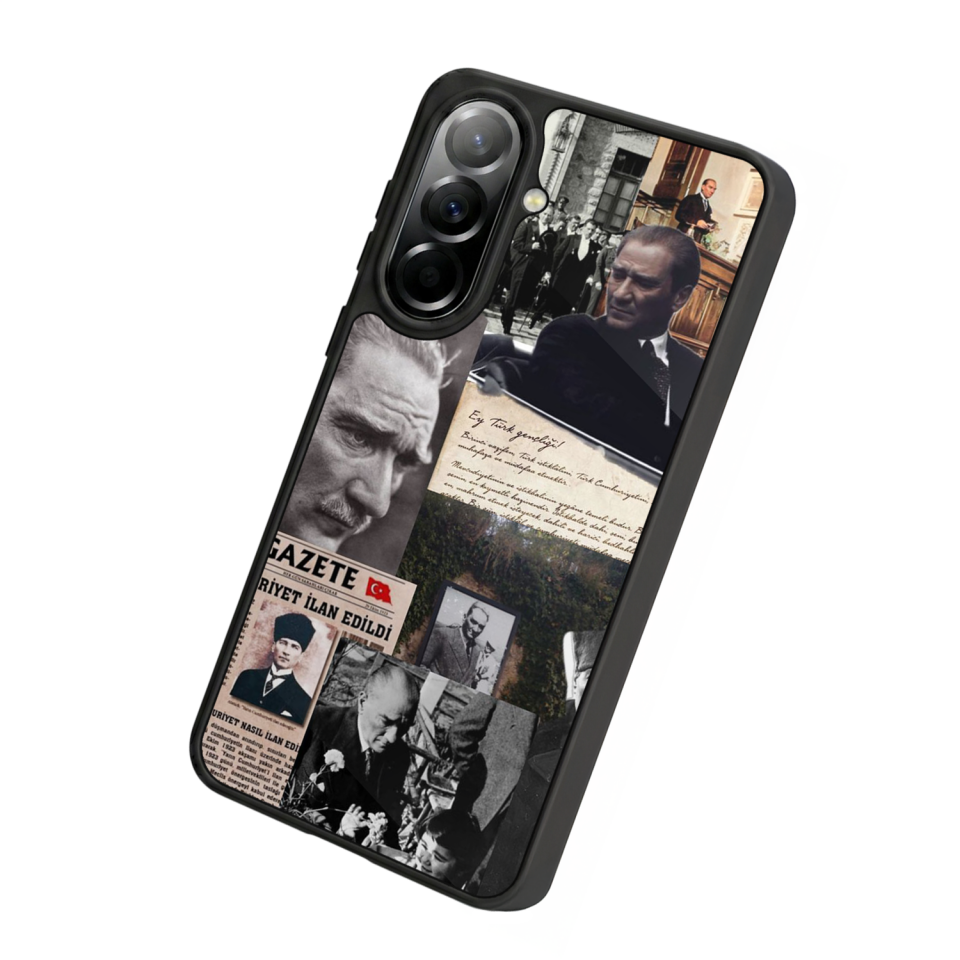 Samsung Galaxy A37 Uyumlu Mustafa Kemal Ataturk Tasarımlı Glossy Premium Kılıf