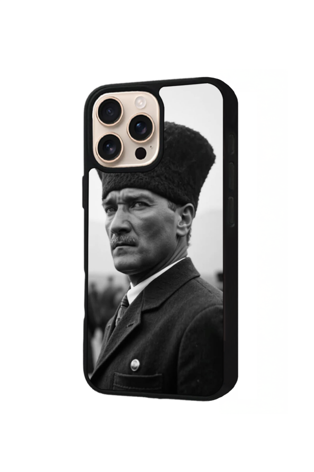 iPhone 14 Pro Uyumlu Mustafa Kemal Ataturk Tasarımlı Glossy Premium Kılıf