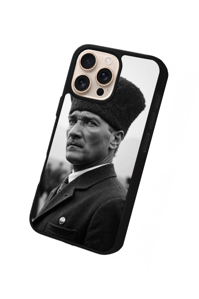 iPhone 14 Pro Uyumlu Mustafa Kemal Ataturk Tasarımlı Glossy Premium Kılıf