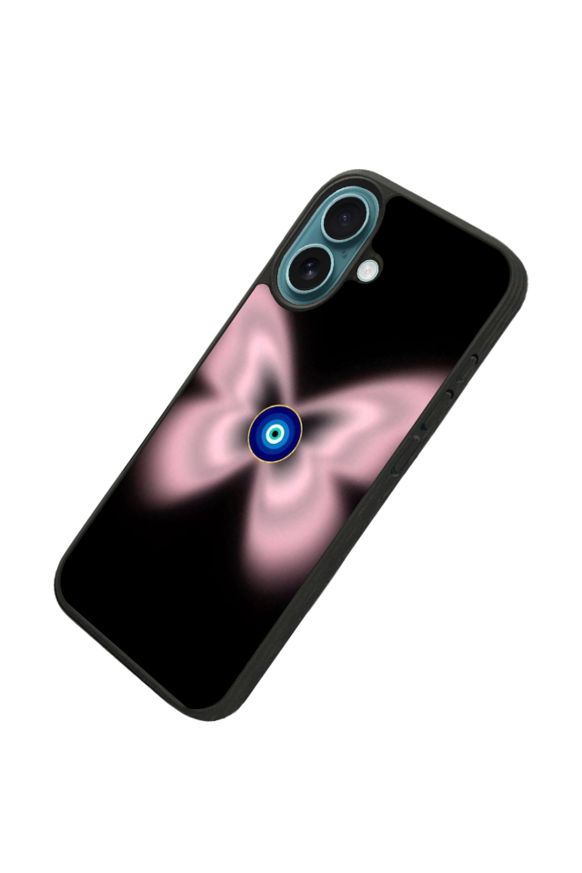 iPhone 16 Plus Uyumlu Nazar Tasarımlı Glossy Premium Kılıf