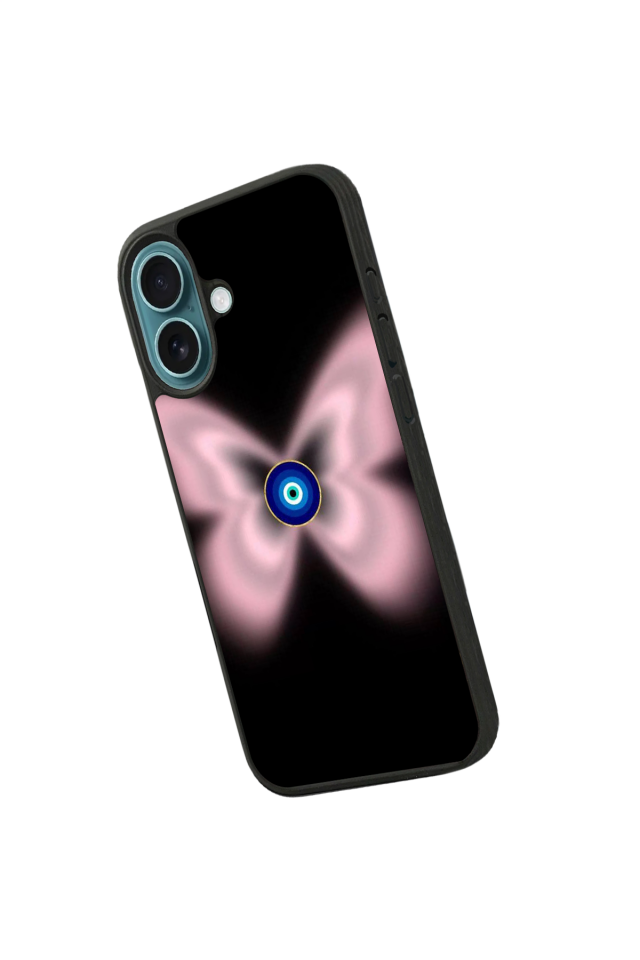 iPhone 16 Plus Uyumlu Nazar Tasarımlı Glossy Premium Kılıf