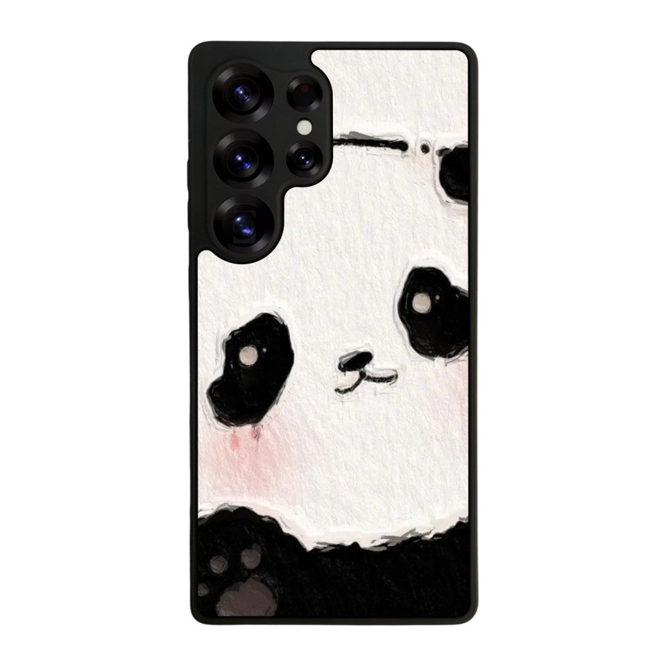 Samsung Galaxy S25 Ultra Uyumlu Panda Tasarımlı Glossy Premium Kılıf