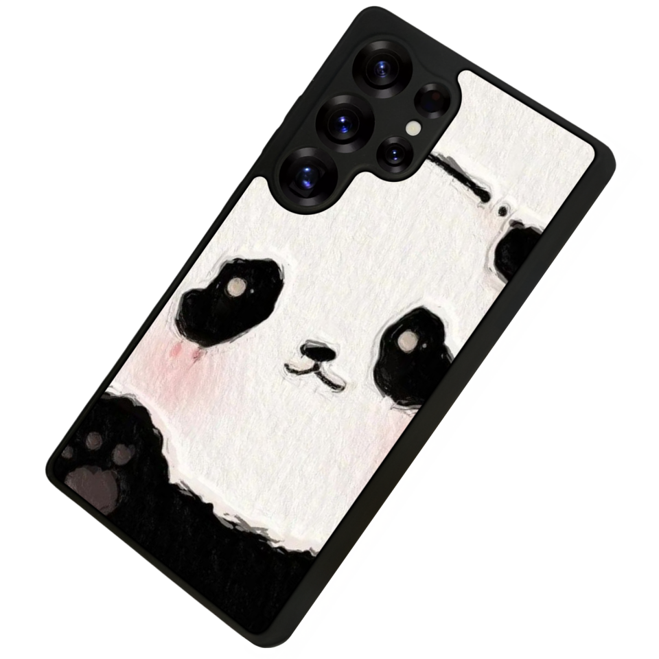 Samsung Galaxy S25 Ultra Uyumlu Panda Tasarımlı Glossy Premium Kılıf