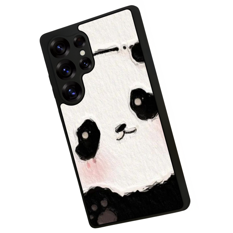 Samsung Galaxy S25 Ultra Uyumlu Panda Tasarımlı Glossy Premium Kılıf