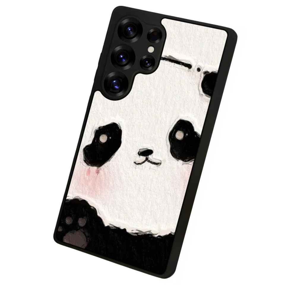 Samsung Galaxy S25 Ultra Uyumlu Panda Tasarımlı Glossy Premium Kılıf