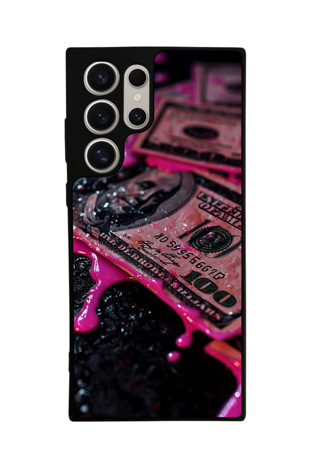 Samsung Galaxy S23 Ultra Uyumlu Para Tasarımlı Glossy Premium Kılıf