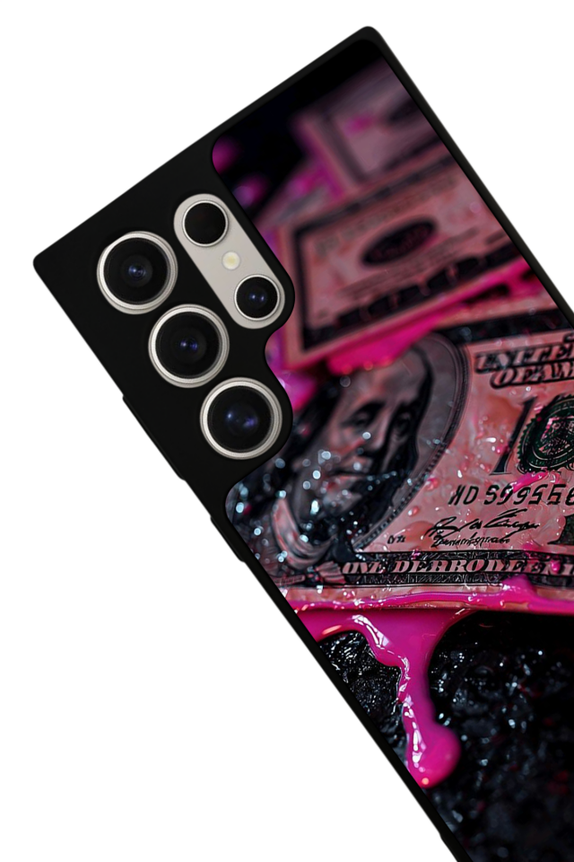 Samsung Galaxy S23 Ultra Uyumlu Para Tasarımlı Glossy Premium Kılıf