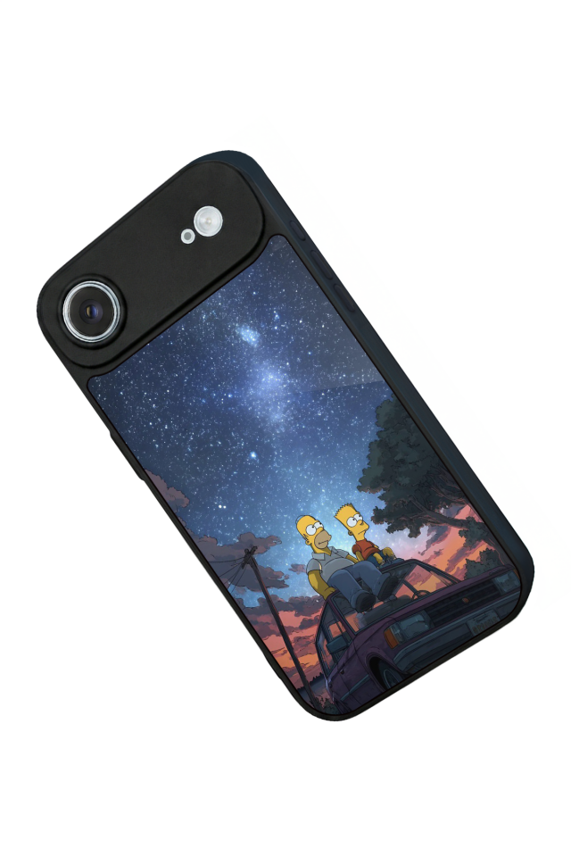 iPhone 17 Air Uyumlu The Simpsons Tasarımlı Glossy Premium Kılıf
