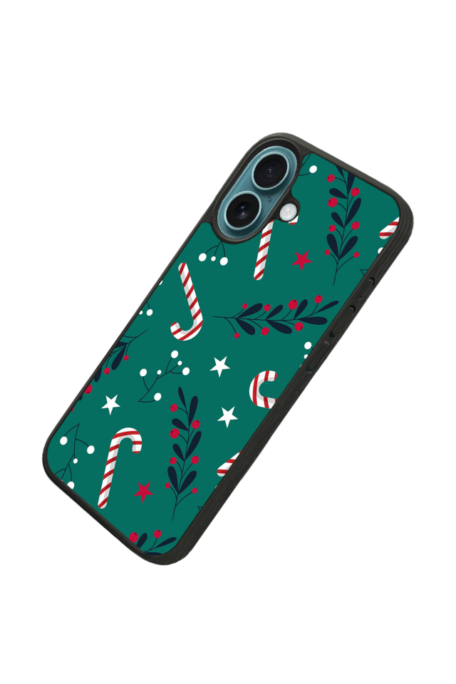 iPhone 16 Uyumlu Yilbasi Christmas Tasarımlı Glossy Premium Kılıf
