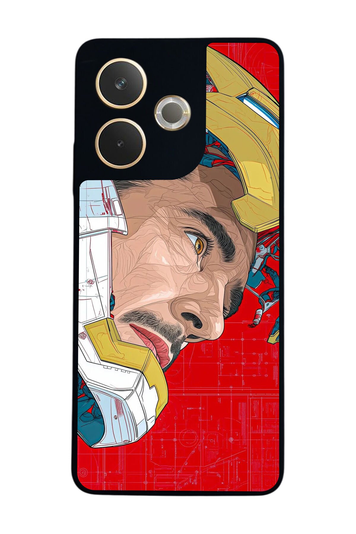 Oppo A5 Pro Uyumlu Iron Man ( Demir Adam ) Tasarımlı Glossy Premium Kılıf