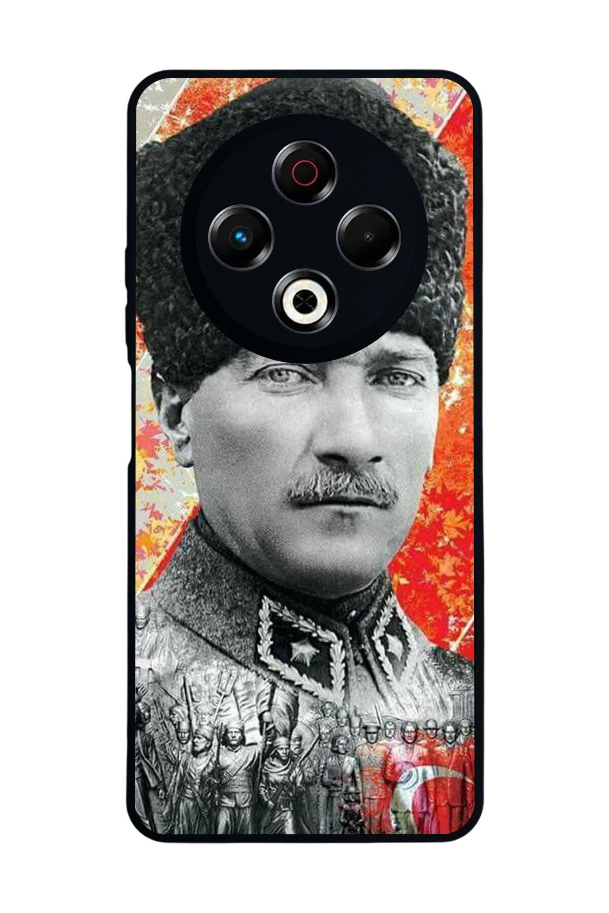 Tecno Spark 30 Uyumlu Mustafa Kemal Ataturk Tasarımlı Glossy Premium Kılıf