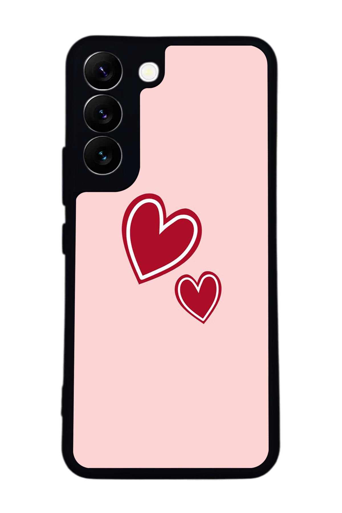 Samsung Galaxy S22 Uyumlu Kalp Love Tasarımlı Glossy Premium Kılıf