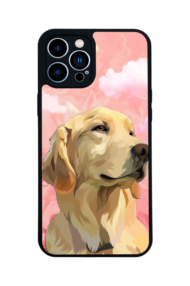 iPhone 13 Pro Max Uyumlu Golden Kopek Tasarımlı Glossy Premium Kılıf