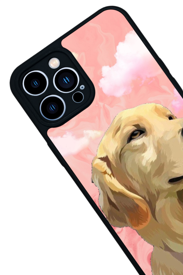 iPhone 13 Pro Max Uyumlu Golden Kopek Tasarımlı Glossy Premium Kılıf