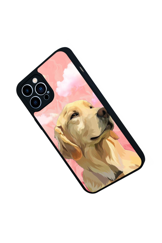 iPhone 13 Pro Max Uyumlu Golden Kopek Tasarımlı Glossy Premium Kılıf