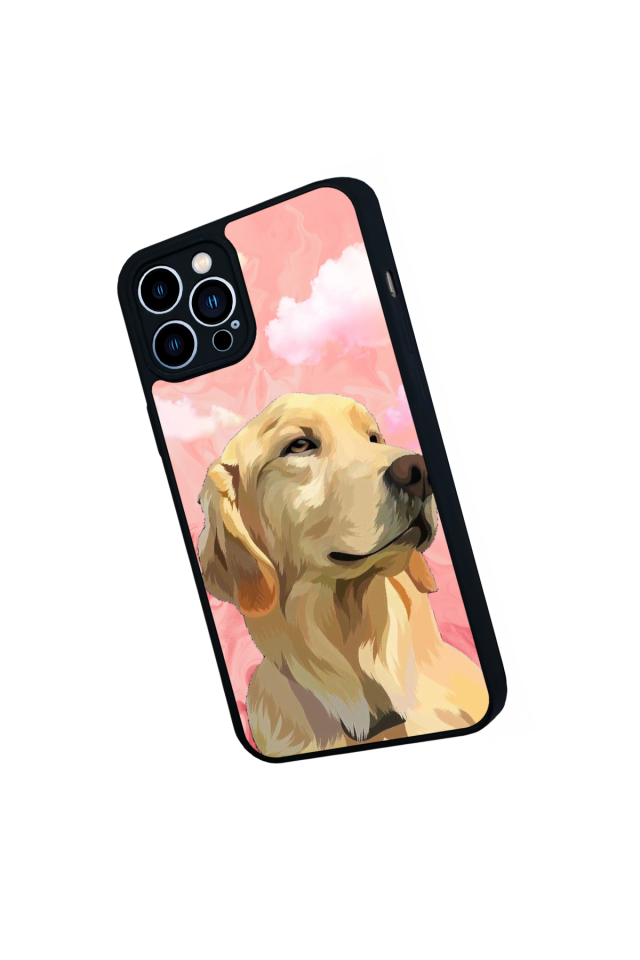 iPhone 13 Pro Max Uyumlu Golden Kopek Tasarımlı Glossy Premium Kılıf