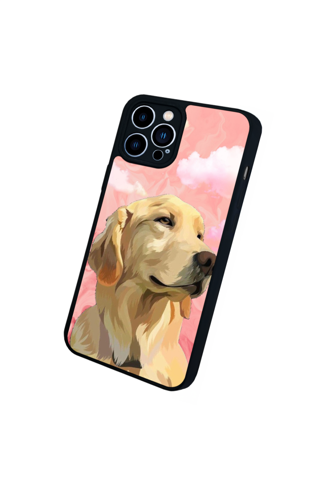 iPhone 13 Pro Max Uyumlu Golden Kopek Tasarımlı Glossy Premium Kılıf