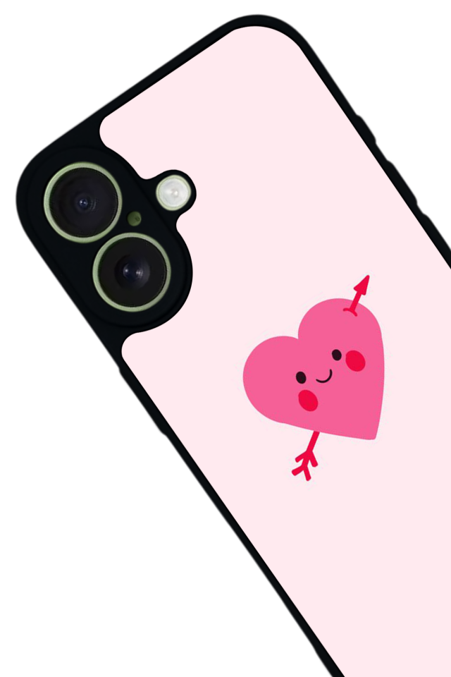 iPhone 17 Uyumlu Kalp Love Tasarımlı Glossy Premium Kılıf
