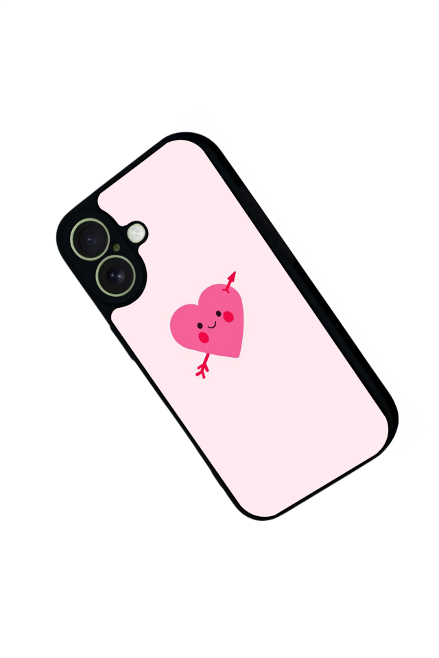 iPhone 17 Uyumlu Kalp Love Tasarımlı Glossy Premium Kılıf
