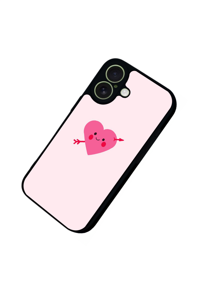 iPhone 17 Uyumlu Kalp Love Tasarımlı Glossy Premium Kılıf