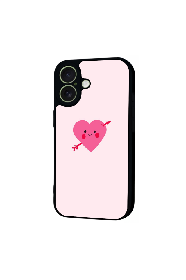 iPhone 17 Uyumlu Kalp Love Tasarımlı Glossy Premium Kılıf