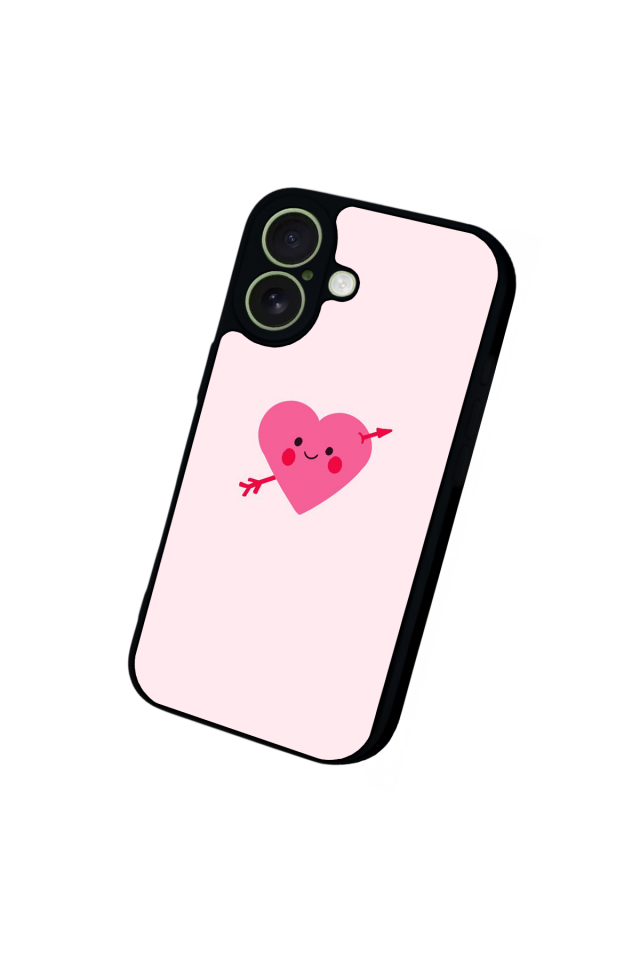 iPhone 17 Uyumlu Kalp Love Tasarımlı Glossy Premium Kılıf