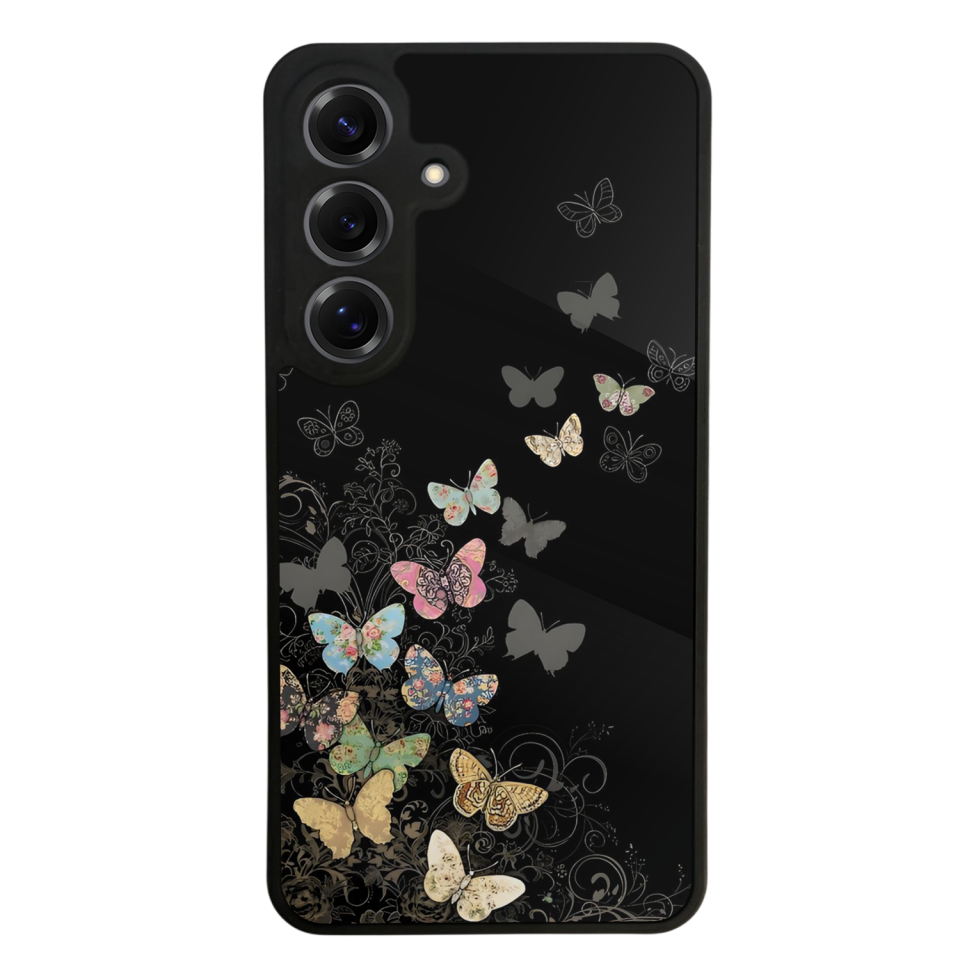 Samsung Galaxy S25 Uyumlu Kelebek Tasarımlı Glossy Premium Kılıf