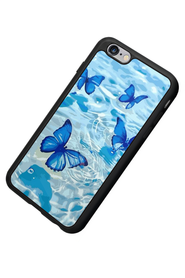 iPhone 6s Plus Uyumlu Kelebek Tasarımlı Glossy Premium Kılıf