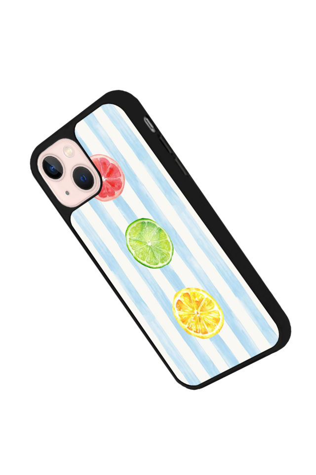 iPhone 15 Uyumlu Limon Tasarımlı Glossy Premium Kılıf