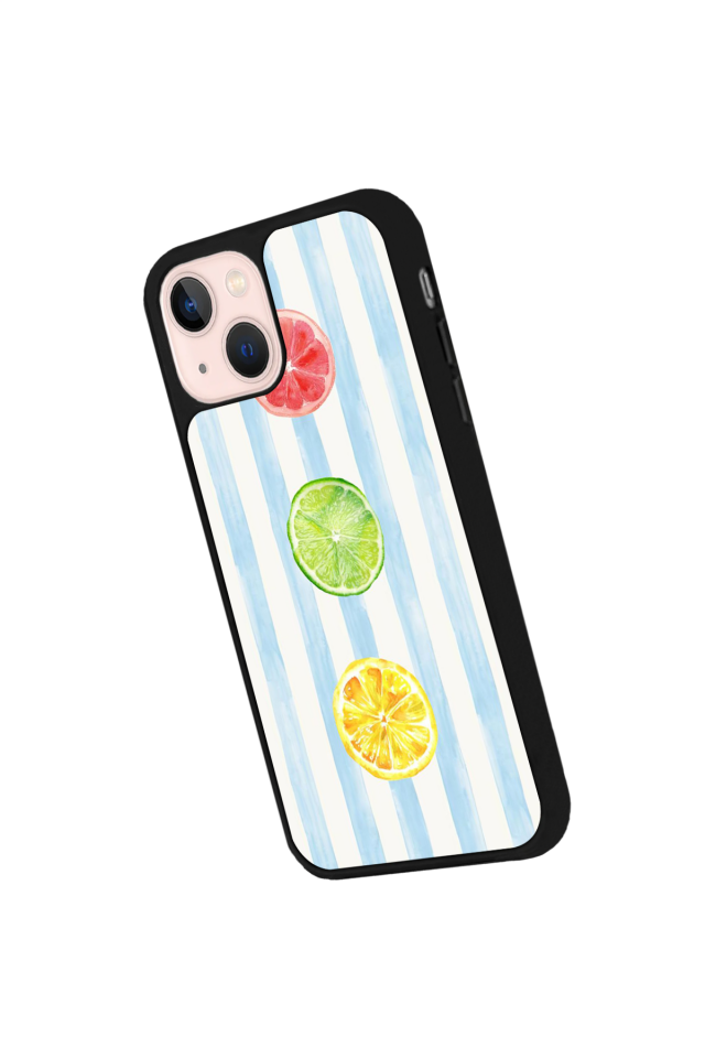 iPhone 15 Uyumlu Limon Tasarımlı Glossy Premium Kılıf