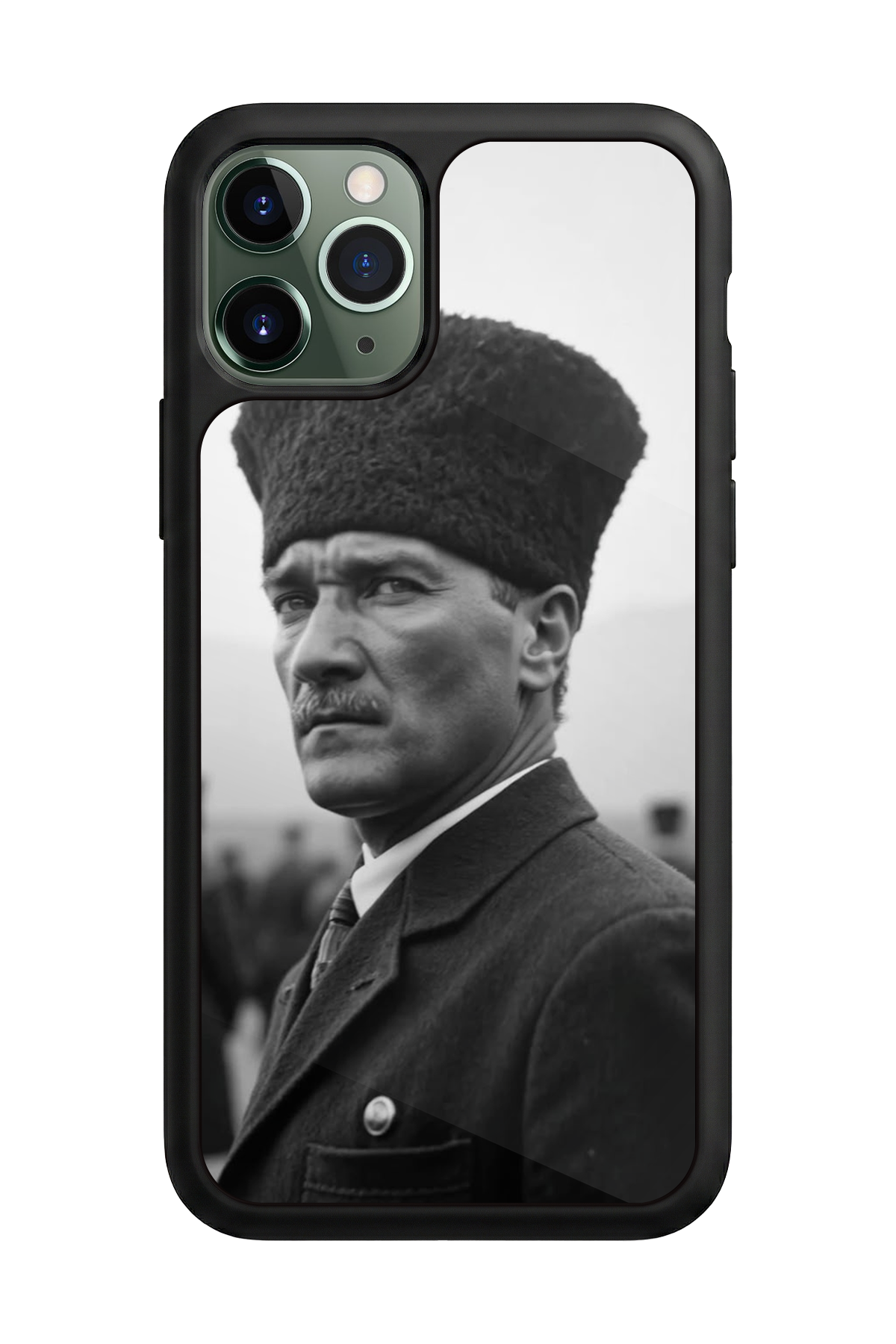 iPhone 11 Pro Max Uyumlu Mustafa Kemal Ataturk Tasarımlı Glossy Premium Kılıf