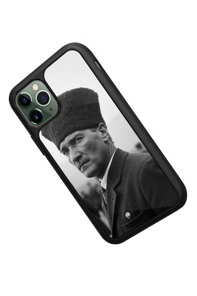 iPhone 11 Pro Max Uyumlu Mustafa Kemal Ataturk Tasarımlı Glossy Premium Kılıf